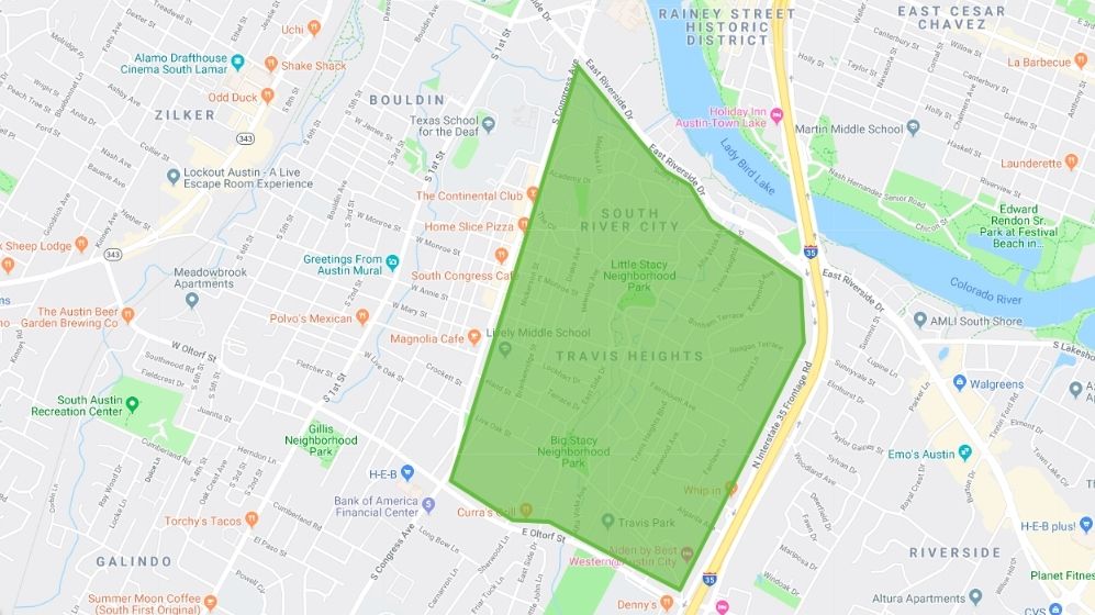 Travis Heights neighborhood in Austin, Texas